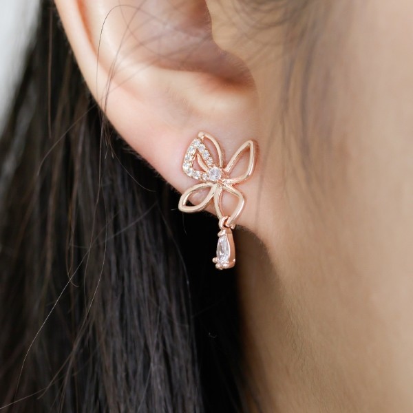 꽃나비 귀찌 귀걸이 | 제이포레